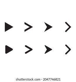 Simple vector arrows icon set