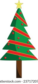 Simple Vector Art Chrismas Tree