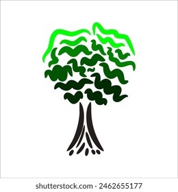 A simple vector art illustration that looks like a tree