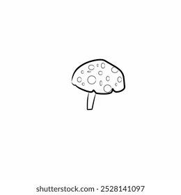 Simple vector art of a mushroom