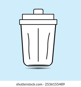 simple vector art  recycling bin in illustrator