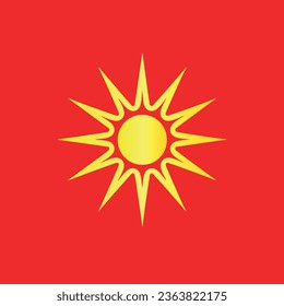 Simple vector art sun logo background eps.10