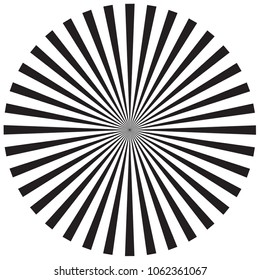 Simple vector artwork of a striped pinwheel of radiating lines