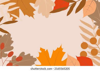 simple vector background autumn leaves