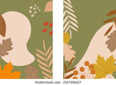 fondo vectorial simple hojas de otoño