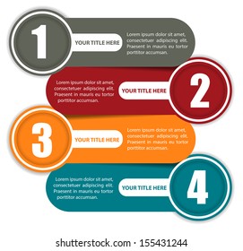 Simple Vector Background Color Scheme With Four Steps And Place For Text