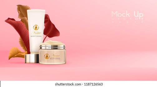 Simple Vector background with empty studio table, stage, room, ground, floor... Advertise product with copy space.