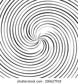 Simple vector background in the form of color twisted spiral converging to the center