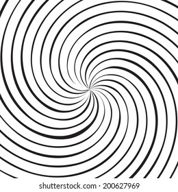 Simple vector background in the form of color twisted spiral converging to the center