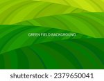 A simple vector background of a hillside landscape with green grass