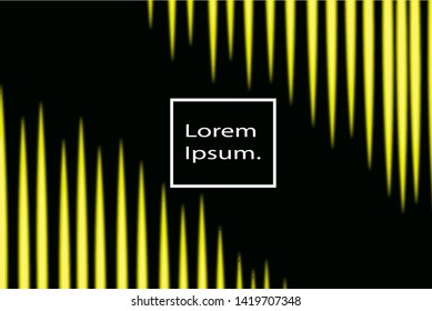 simple vector of background template with modern design in yellow colors isolated on black, eps 10.