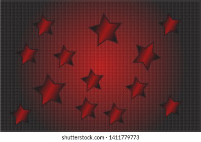 Simple vector background templates with abstract star motifs and modern designs, red and black. EPS 10