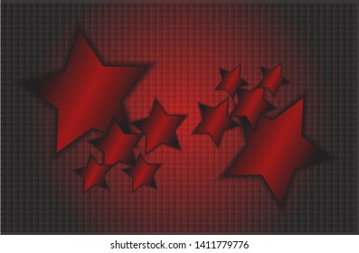 Simple vector background templates with abstract star motifs and modern designs, red and black. EPS 10