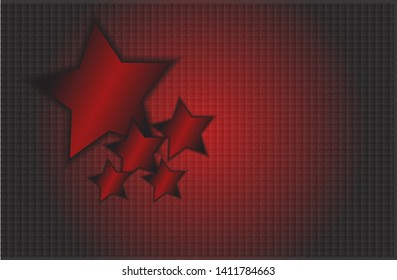 Simple vector background templates with abstract star motifs and modern designs, red and black. EPS 10