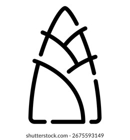 Vector sencillo de tallos de bambú, altos y segmentados.