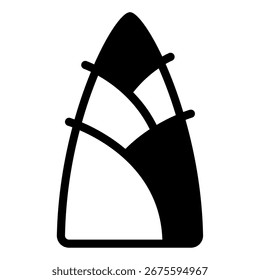 Vector sencillo de tallos de bambú, altos y segmentados.