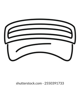 Simple vector of a baseball cap showing a piece of a sports uniform