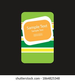 simple vector based vertical business card design