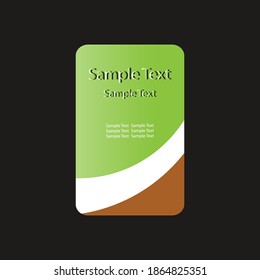 simple vector based vertical business card design