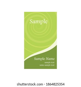 simple vector based vertical business card design