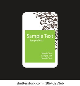 einfaches, vektorbasiertes vertikales Visitenkartendesign