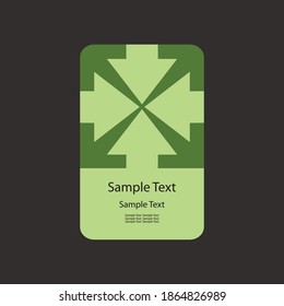 simple vector based vertical business card design