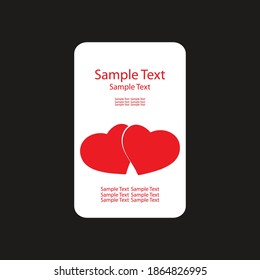 simple vector based vertical business card design