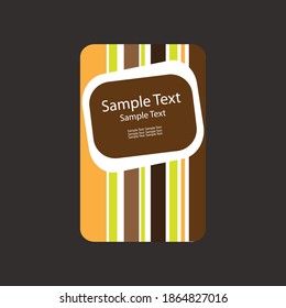 simple vector based vertical business card design