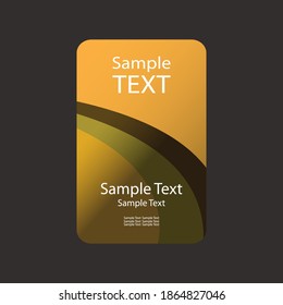 simple vector based vertical business card design