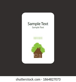 simple vector based vertical business card design