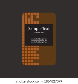 simple vector based vertical business card design
