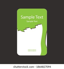 simple vector based vertical business card design