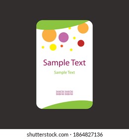 simple vector based vertical business card design