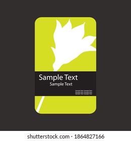 simple vector based vertical business card design