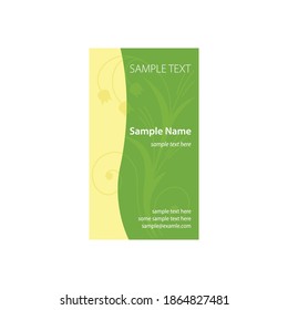 simple vector based vertical business card design
