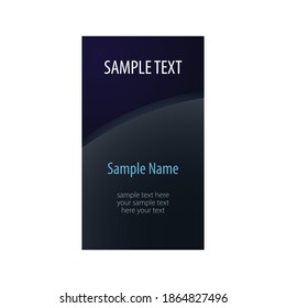 simple vector based vertical business card design