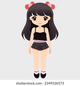 Simple vector of bikini model isolated white background