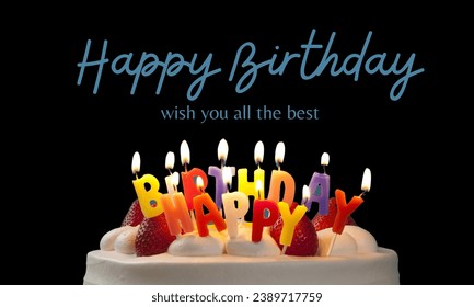 Simple vectorial de tarjetas de felicitación de cumpleaños con pasteles, invitación de fiesta.