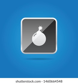 Simple Vector Black Bomb Icon