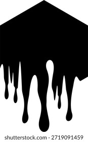 Un simple Vector de un plano geométrico hexagonal negro creado con líneas curvas irregulares para crear una impresión fluida.