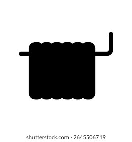 Einfache Vektorgrafik schwarz Symbol Batterie, Kühler