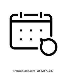 Calendario de ícono negro de Vector simple