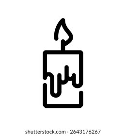 Simple vector black icon candle
