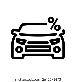 Simple vector black icon car