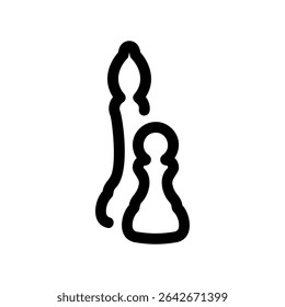 Simple vector black icon chess