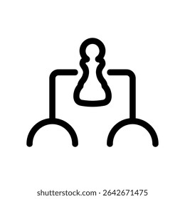 Simple vector black icon chess