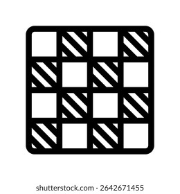 Simple vector black icon chessboard