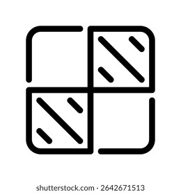Simple vector black icon chessboard