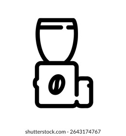 Simple vector black icon coffee grinder