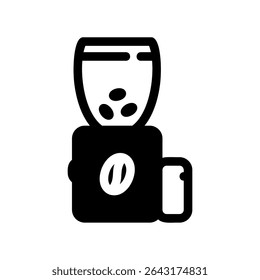Molinillo de Vector simple del icono negro del café